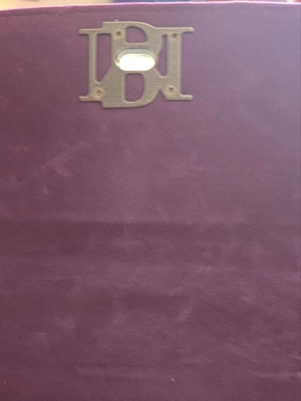 Badgley Mischka Burgundy Studded Chain-Accent Satchel